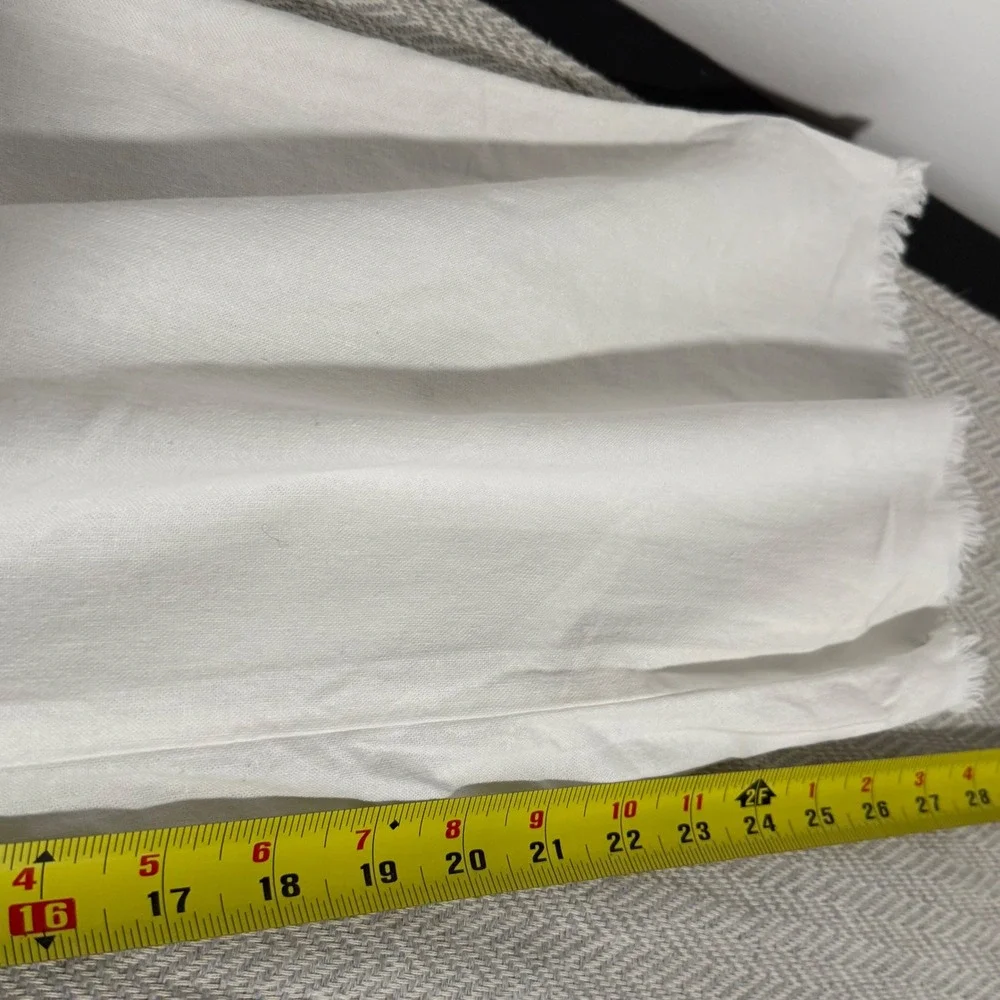 Old Navy Wide Leg Linen Pants Womens Small White Coastal Grandma‎ Elevated Basic - Picture 11 of 13